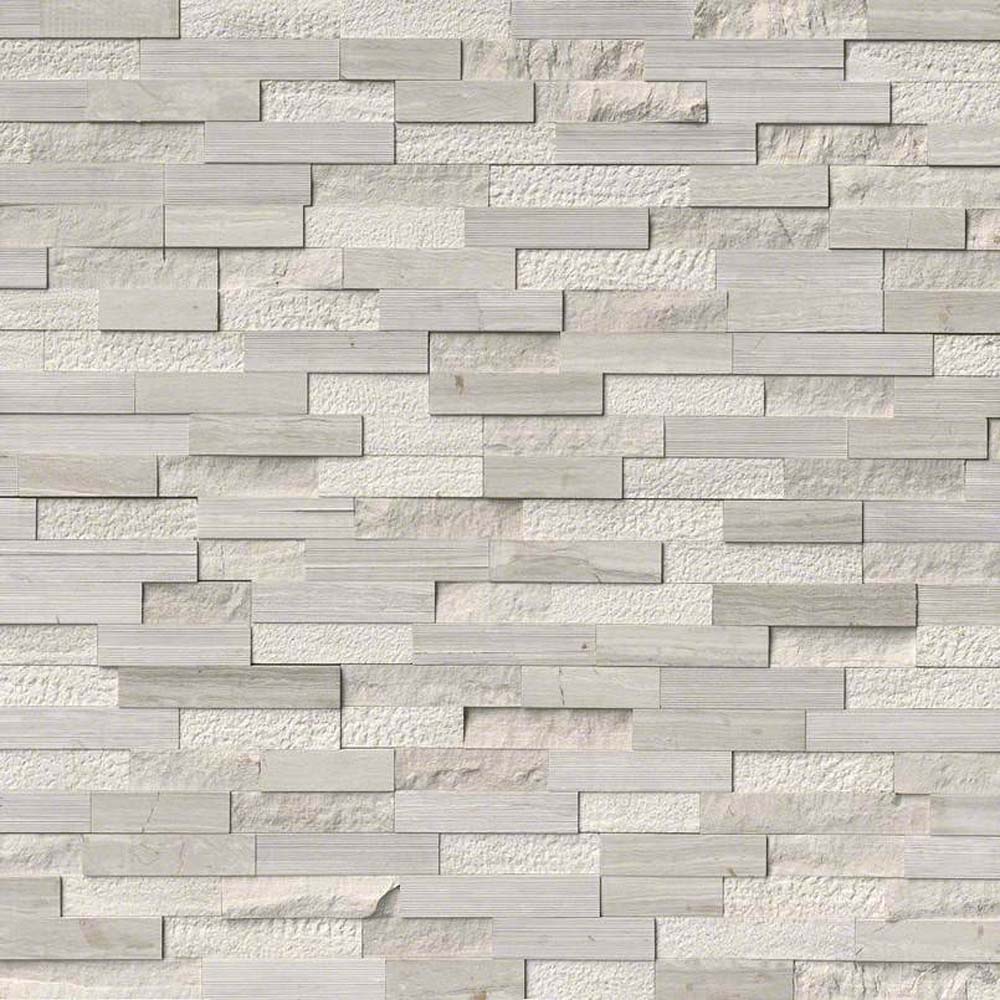 White Oak Multi Finish Stacked Stone Panels - 101 Building Supply & Design